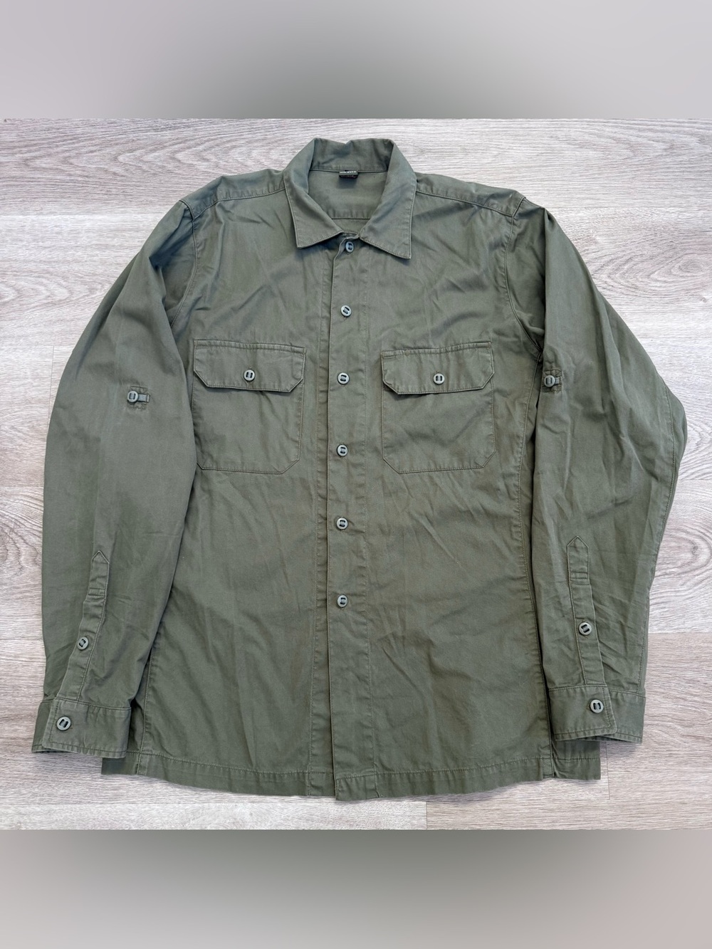 Triple Aught Design Overland Long Sleeve Green Button USA MADE Shirt Men’s L
